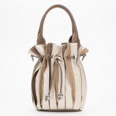 Geanta dama piele naturala multicolora DiAmanti Olivia nuante Bej